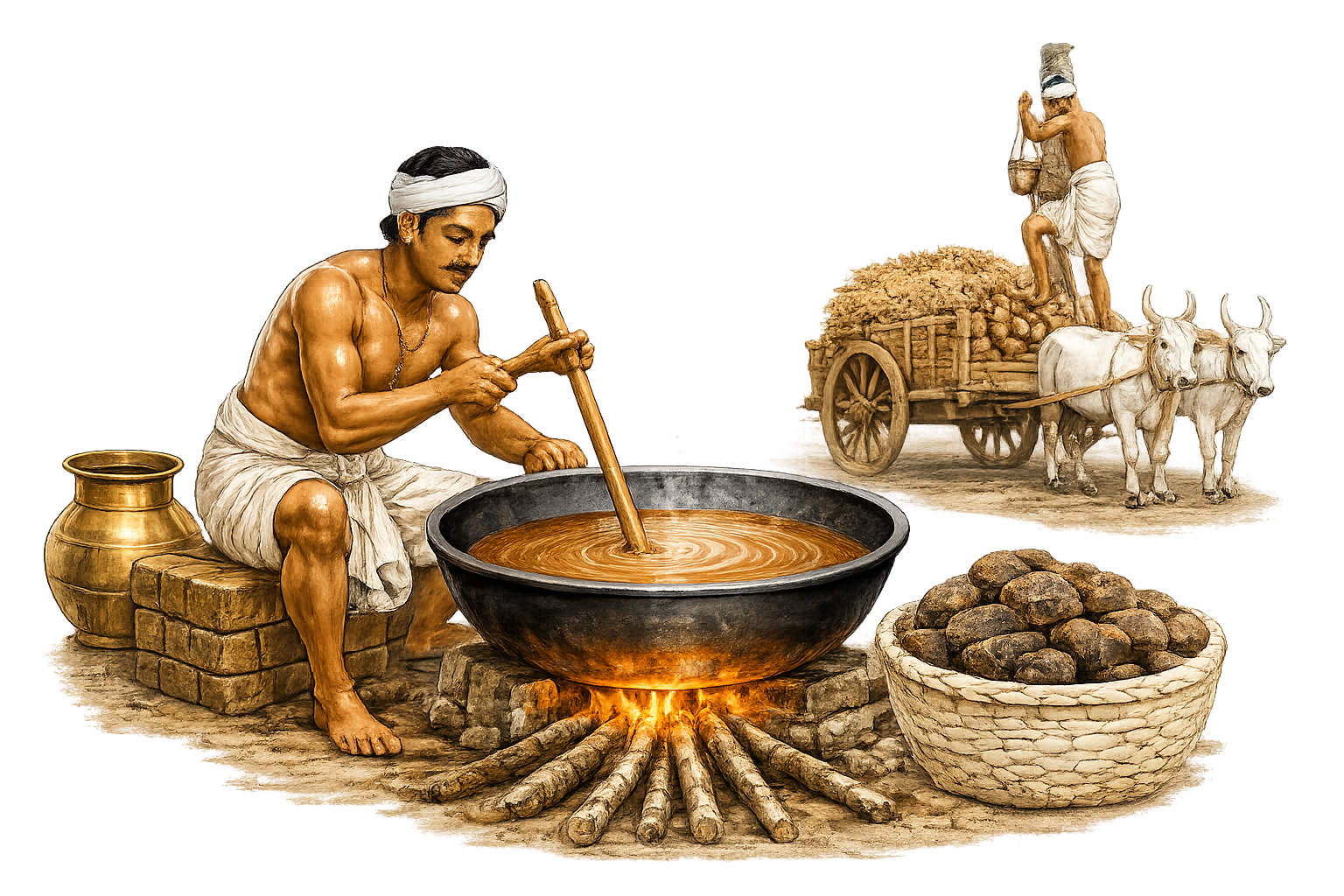Palm Jaggery Making
